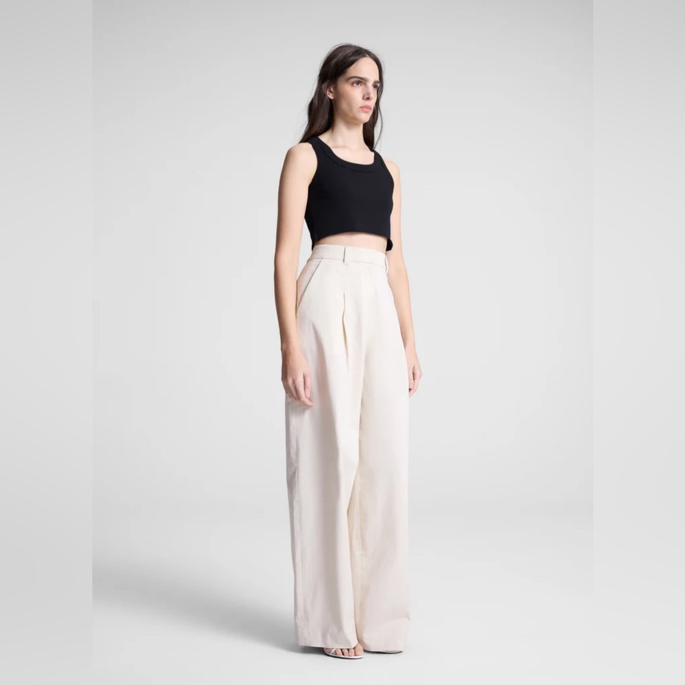 A.L.C $88 Halsey Cropped Cotton Rib Tank - Picture 3 of 7